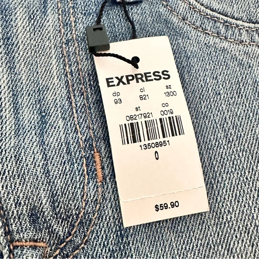 NWT Express Floral Embroidered Denim Mini Skirt $59